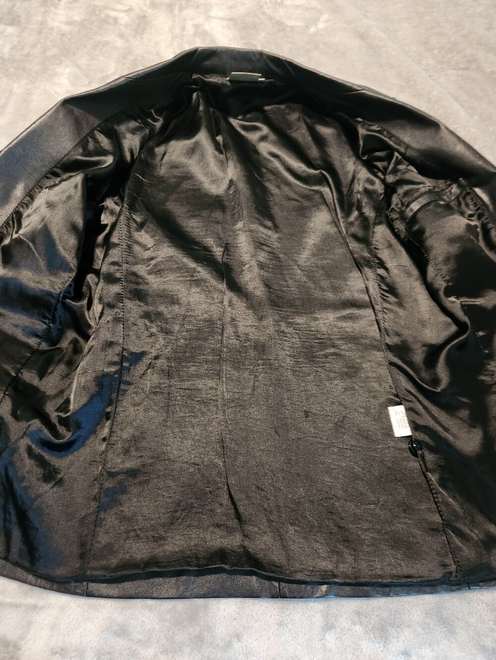 Men's Black Leather Vintage Blazer Jacket - Picture 6 of 13